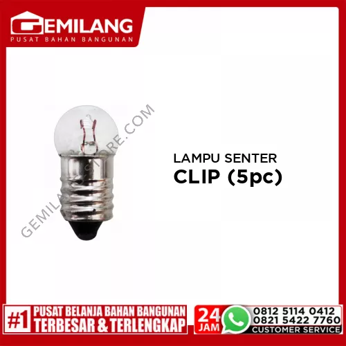 LAMPU SENTER CLIP RAPID 6.2V/10A (5pc)