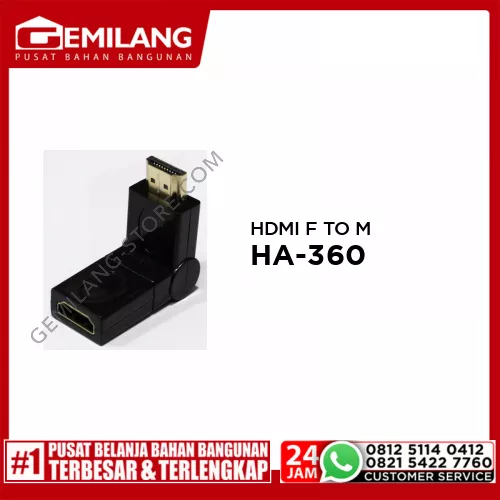 V-LINK CONVERTER HDMI FEMALE TO HDMI MALE 360 DEGREE VEGGIEG HA-360