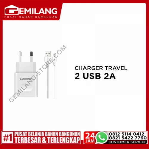 JOYROOM CHARGER TRAVEL 2 USB 2A L-L221 + KABEL MICRO