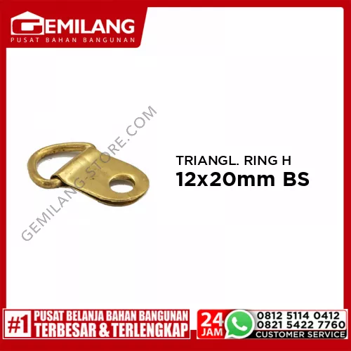 YANE TRIANGLE RING HANGER PP302D 12 x 20mm BRS STEEL (10pc)