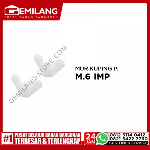 MUR KUPING PLASTIK M.6 IMP 2pc/PAK