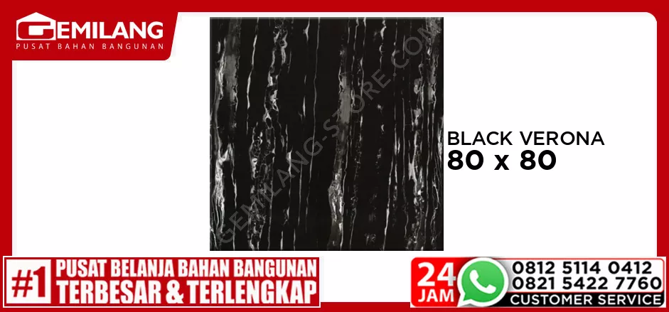 SANDIMAS GRANIT BLACK VERONA 80 x 80