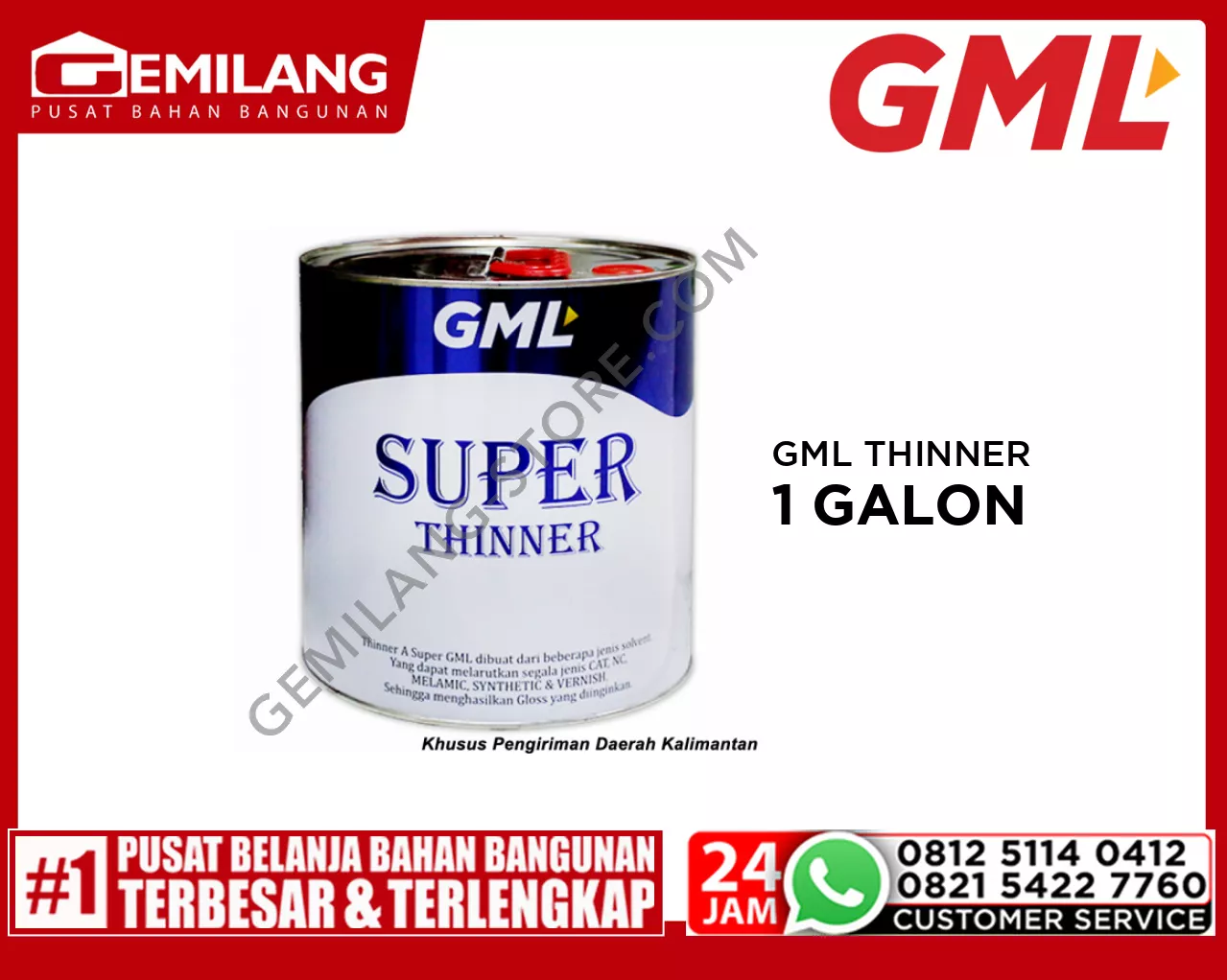 GML THINNER BIRU A SUPER 1 GALON