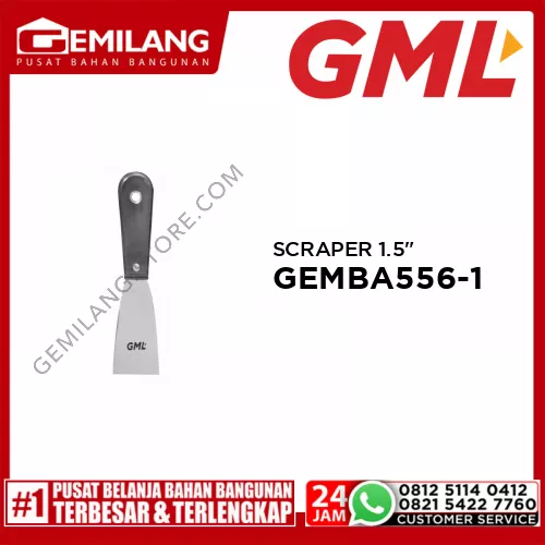 GML SCRAPER W/PLASTIC HANDLE 1.5inch GEMBA556-1