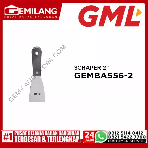 GML SCRAPER W/PLASTIC HANDLE 2inch GEMBA556-2