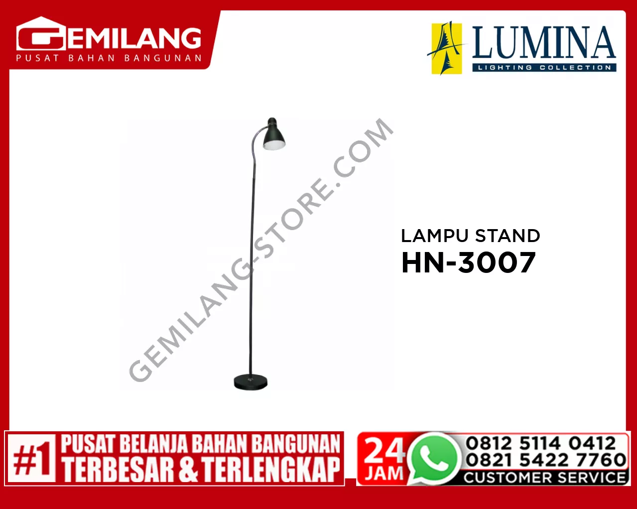 LAMPU STAND HN-3007 BLACK