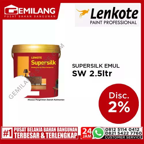 LENKOTE SUPERSILK EMULSION SW 2.5ltr