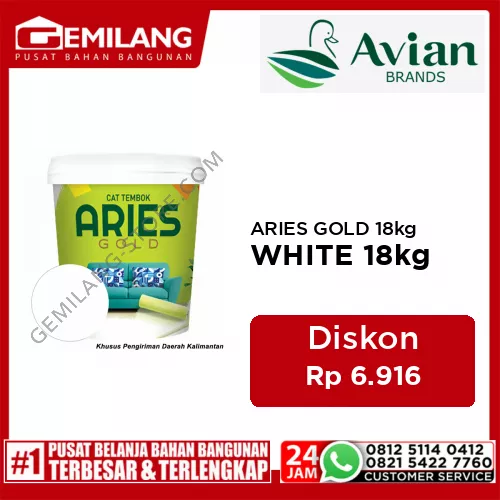AVIAN ARIES GOLD EMULSION SUPER WHITE 18kg