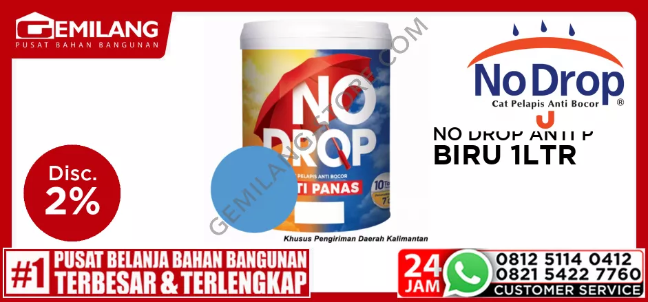 NO DROP ANTI PANAS BIRU 004 1ltr