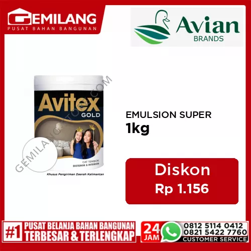 AVITEX GOLD EMULSION SUPER WHITE 1kg