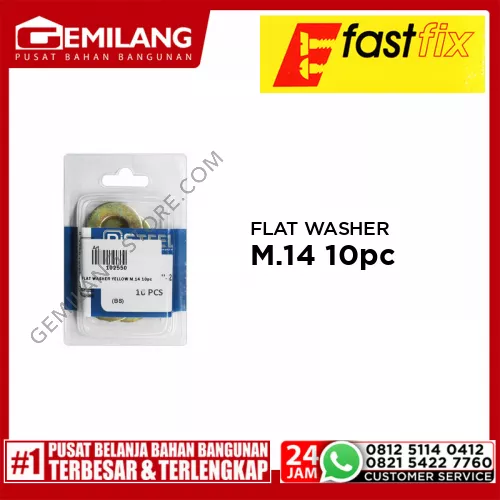 FLAT WASHER YELLOW M.14 10pc