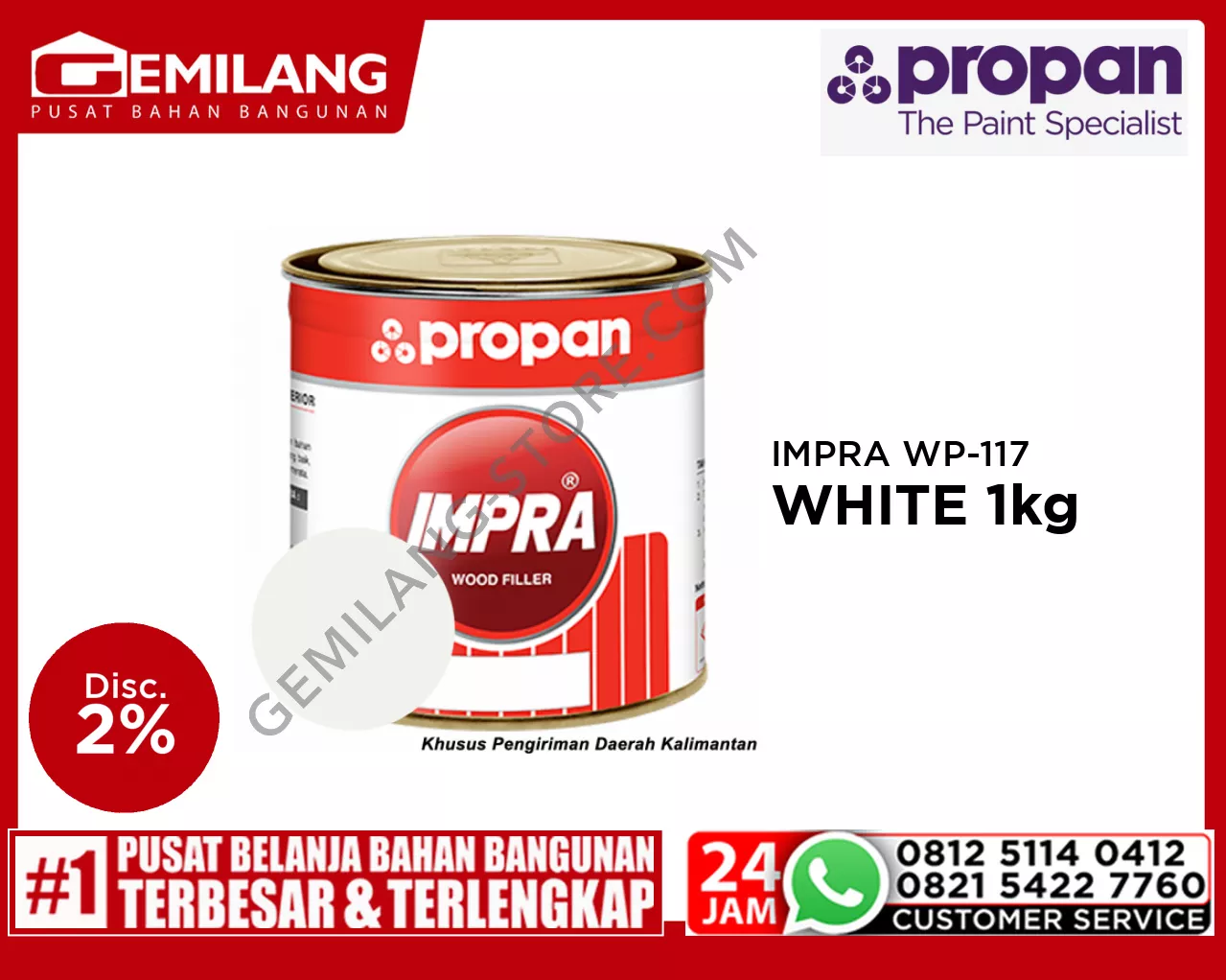 IMPRA WP-117 WHITE 1kg