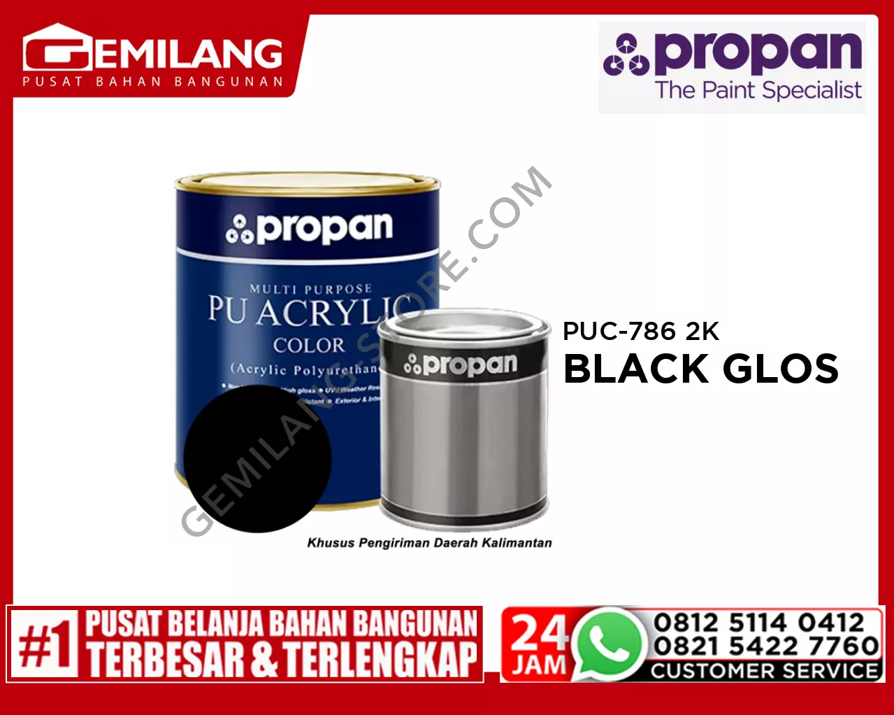 PROPAN PUC-786 2K BLACK GLOSS 1ltr