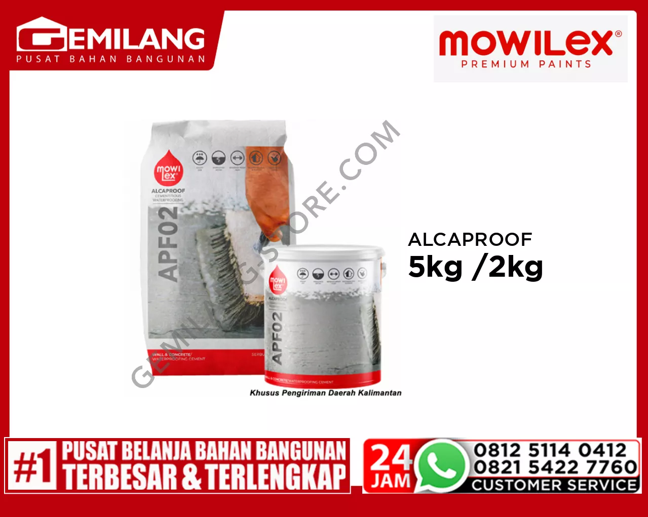 MOWILEX ALCAPROOF PAKET BESAR 5kg /2kg