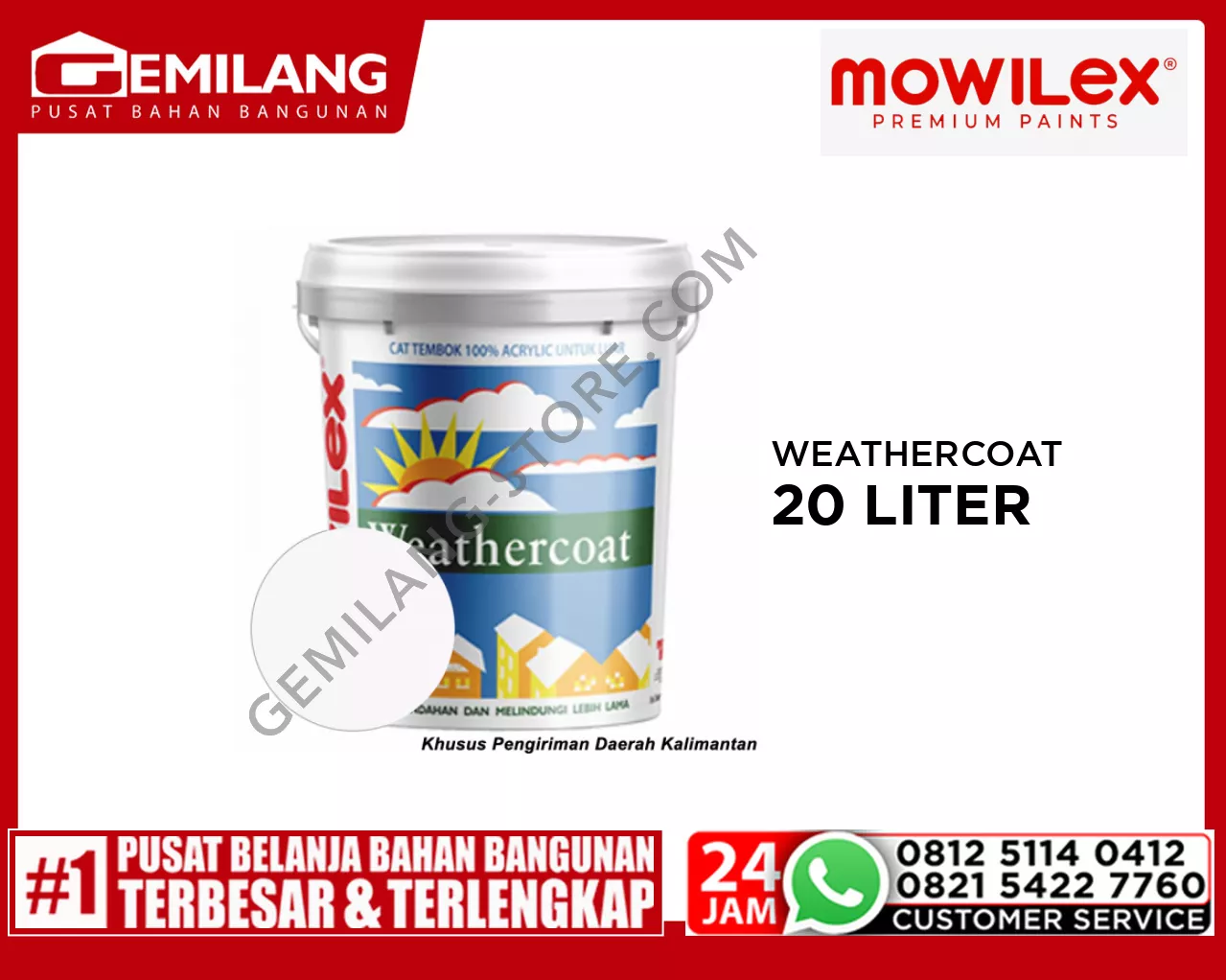 MOWILEX W.COAT W 15-01 WHITE 20ltr