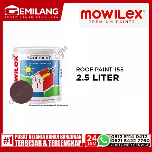 MOWILEX ROOF PAINT 155 TILE MAROON 2.5ltr