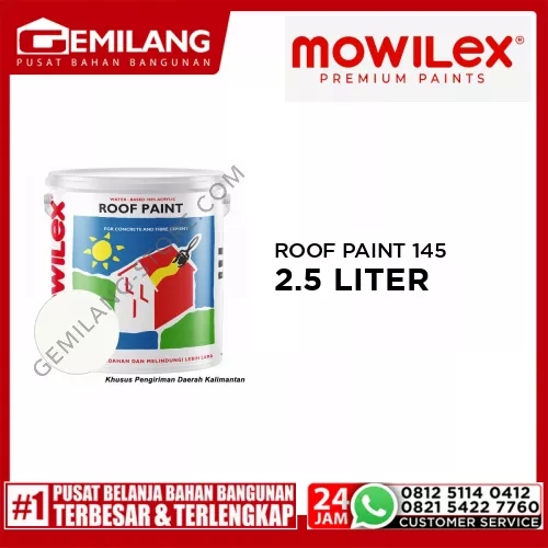 MOWILEX ROOF PAINT 145 TILE WHITE 2.5ltr