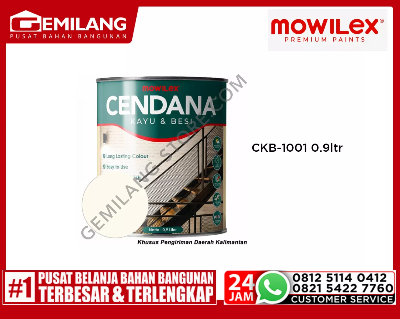 MOWILEX CENDANA KAYU & BESI CKB-1001 WHITE 0.9 ltr