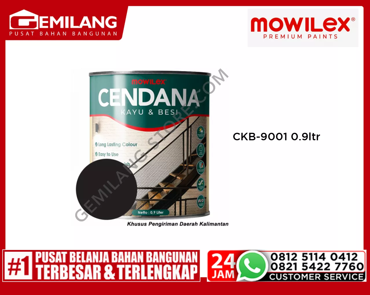 MOWILEX CENDANA KAYU & BESI CKB-9001 BLACK 0.9 ltr