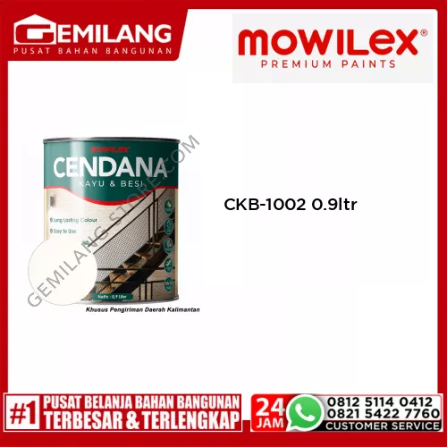 MOWILEX CENDANA KAYU & BESI CKB-1002 MATT WHITE 0.9ltr