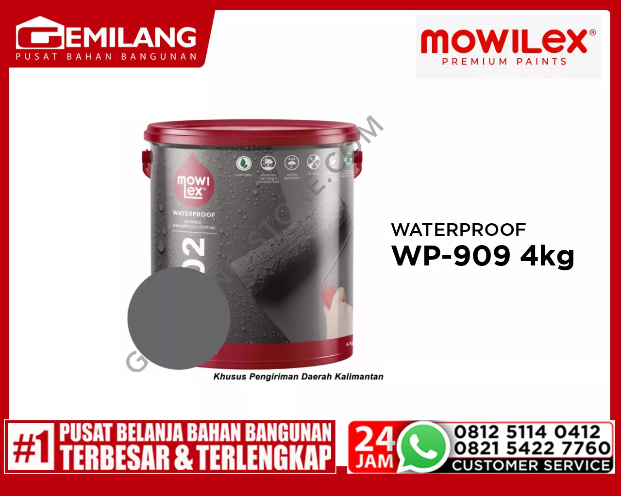 MOWILEX CENDANA WATERPROOF WP-909 MERLIN GREY 4kg