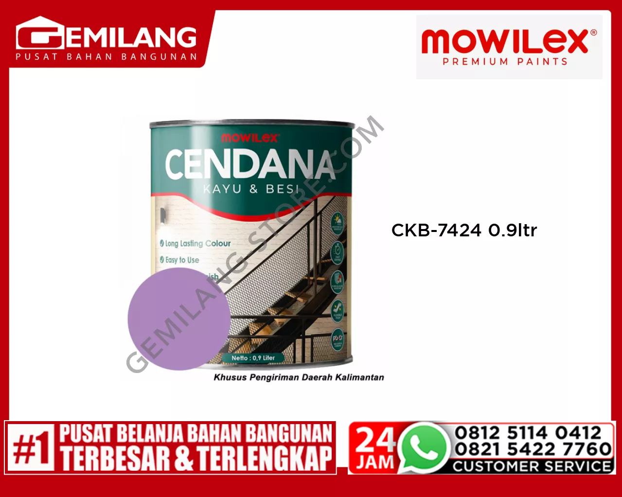 MOWILEX CENDANA KAYU & BESI CKB-7424 VIVID VIOLET 0.9ltr