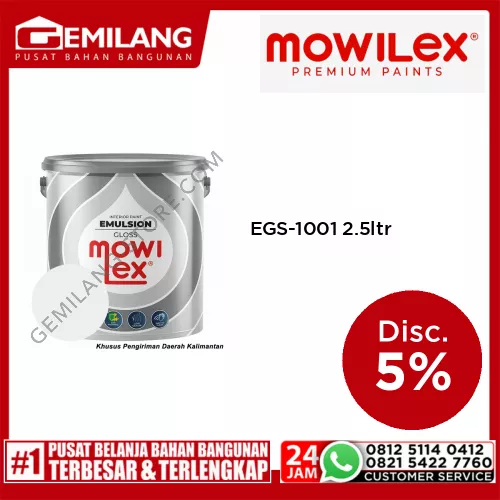 MOWILEX EMULSION GLOSS WHITE EGS-1001 2.5ltr