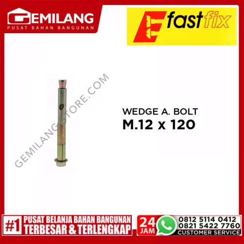 FAST FIX WEDGE ANCHOR BOLT M.12 x 120 2pc/PAK (5050)