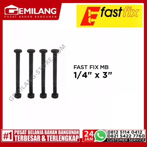 FAST FIX MB 88 1/4inch x 3inch 20T LKL 4pc/PAK