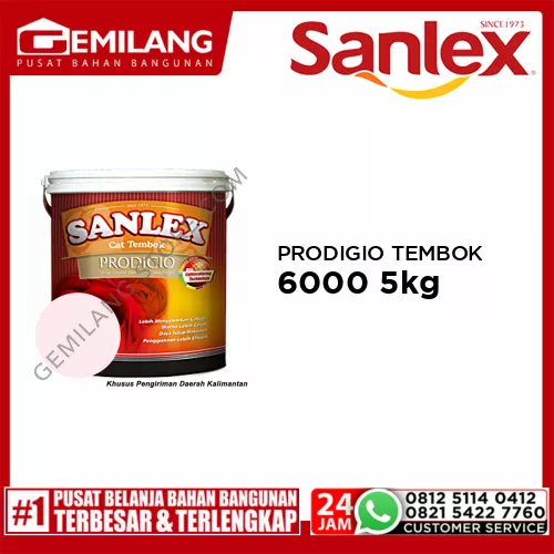 SANLEX PRODIGIO CAT TEMBOK 6000 WHITE 5kg