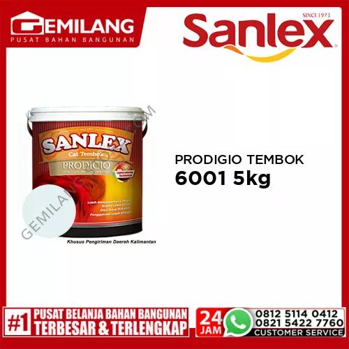 SANLEX PRODIGIO CAT TEMBOK 6001 WHITE PLUS 5kg