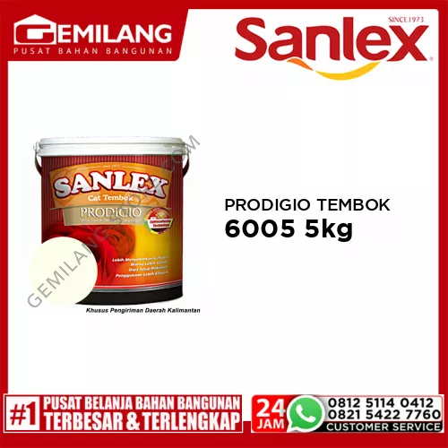 SANLEX PRODIGIO CAT TEMBOK 6005 CHRYSAN WHITE 5kg