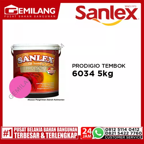 SANLEX PRODIGIO CAT TEMBOK 6034 ZINNIA RUFFLES 5kg