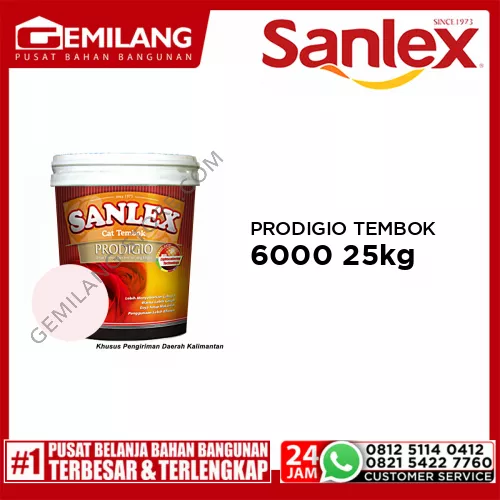 SANLEX PRODIGIO CAT TEMBOK 6000 WHITE 25kg