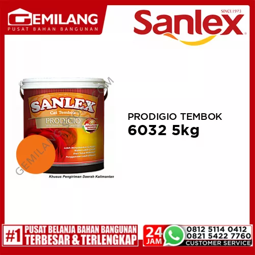 SANLEX PRODIGIO CAT TEMBOK 6032 ORANGE TORCH 5kg