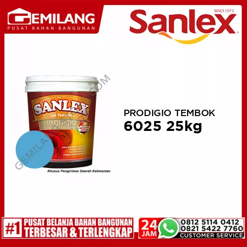 SANLEX PRODIGIO CAT TEMBOK 6025 CERULEAN 25kg