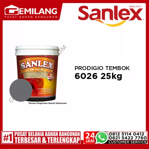 SANLEX PRODIGIO CAT TEMBOK 6026 YL GREY 25kg