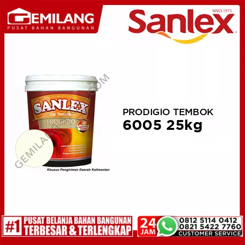 SANLEX PRODIGIO CAT TEMBOK 6005 CHRYSAN WHITE 25kg