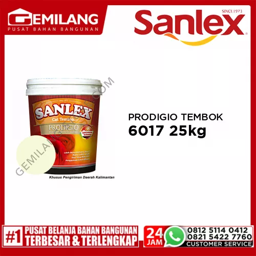 SANLEX PRODIGIO CAT TEMBOK 6017 LIME 25kg
