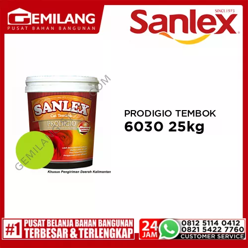 SANLEX PRODIGIO CAT TEMBOK 6030 PARADISE GREEN 25kg
