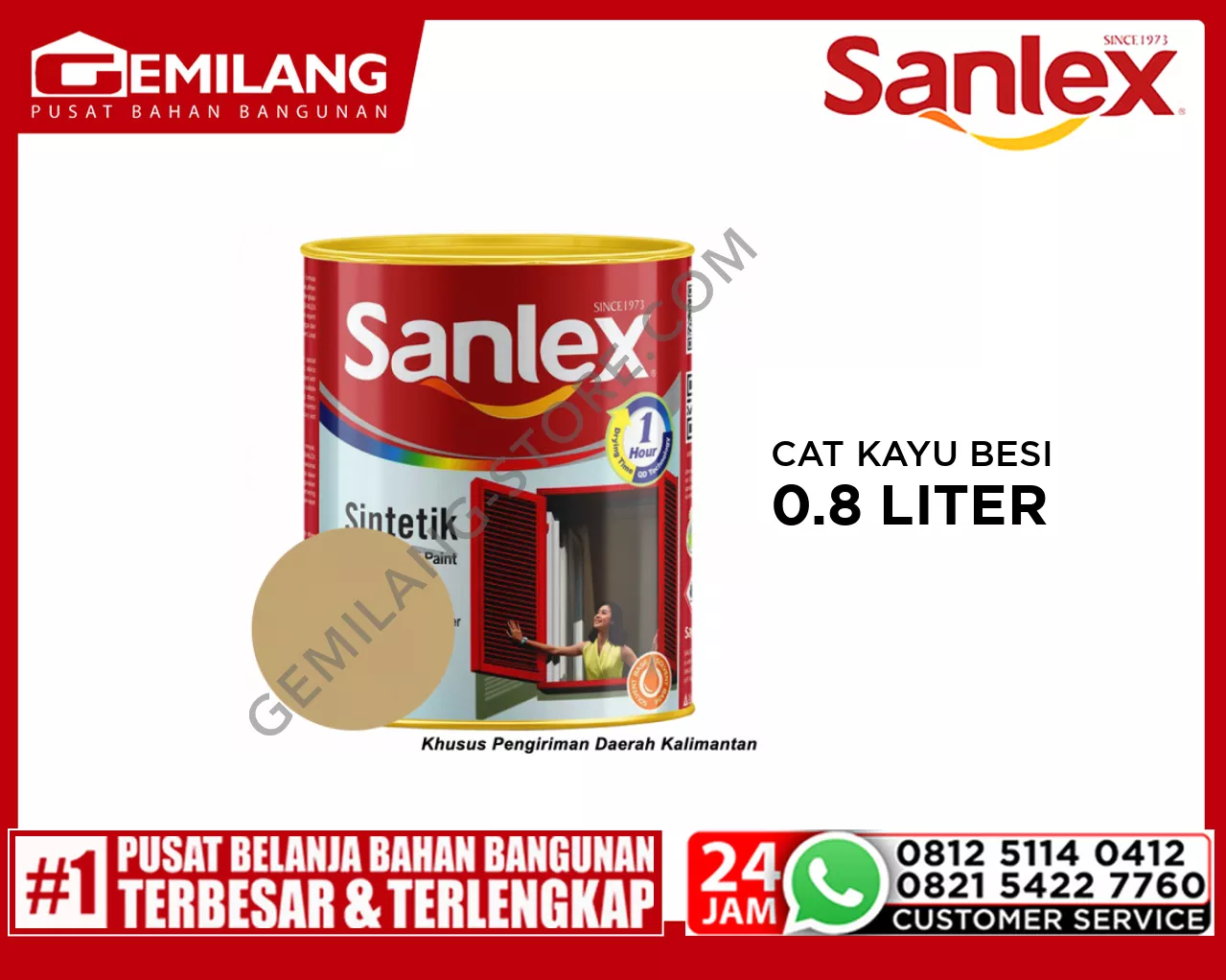 SANLEX PRODIGIO CAT K.BESI 6801 BROWN SAND 0.8ltr