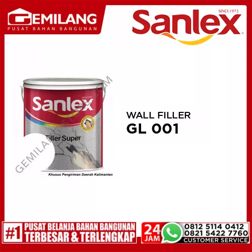 SANLEX SUPER WALL FILLER GL 001 PUTIH 4kg