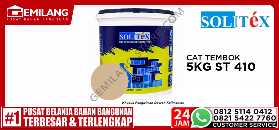 SOLITEX CAT TEMBOK 5KG COKLAT KENCANA ST 410