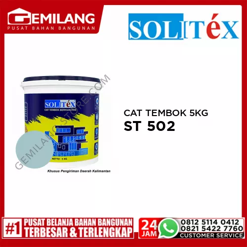 SOLITEX CAT TEMBOK 5KG BIRU LANGIT ST 502