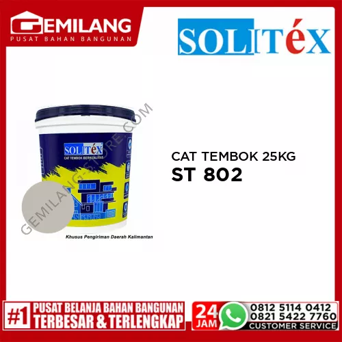 SOLITEX CAT TEMBOK 25 KG ABU-ABU ST 802