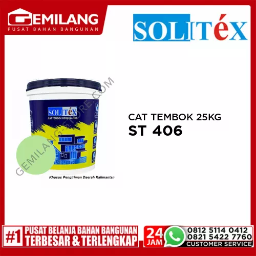 SOLITEX CAT TEMBOK 25 KG HIJAU MELON ST 406