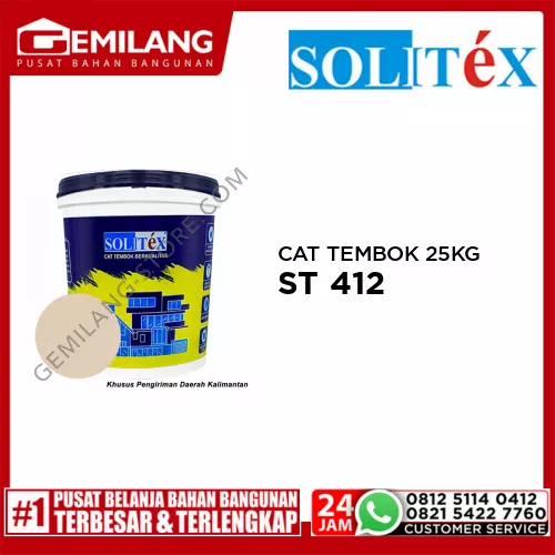 SOLITEX CAT TEMBOK 25 KG COKLAT MUDA ST 412