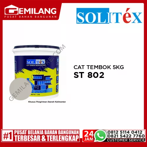 SOLITEX CAT TEMBOK 5KG ABU-ABU ST 802