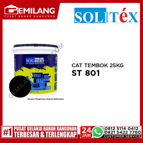 SOLITEK CAT TEMBOK 5 KG HITAM ST 801