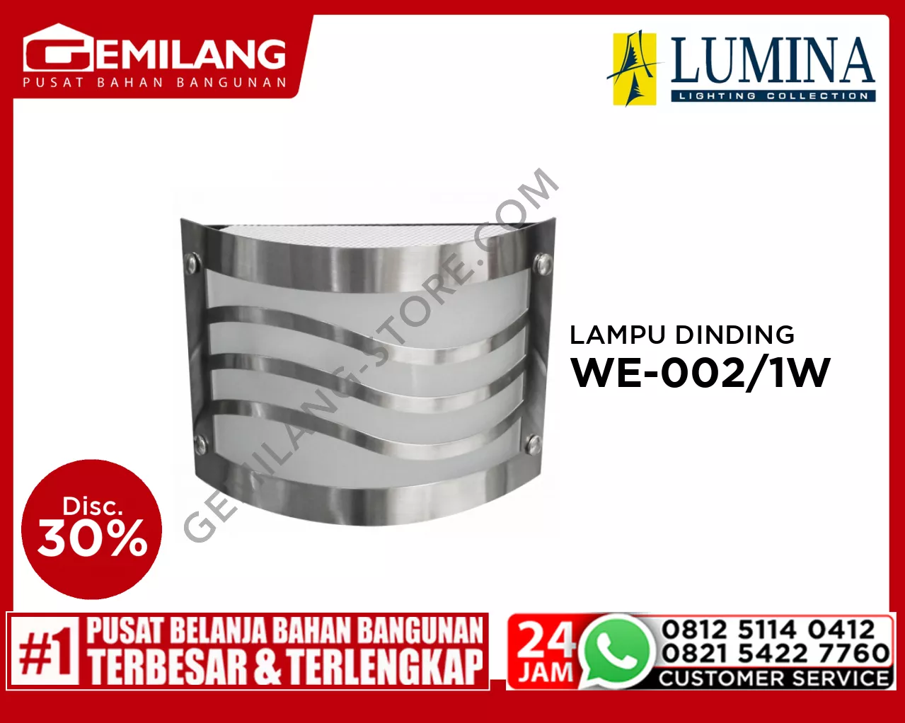 LAMPU DINDING WE-002/1W S ST